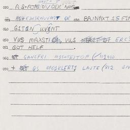 Eastern questionnaire, answ...