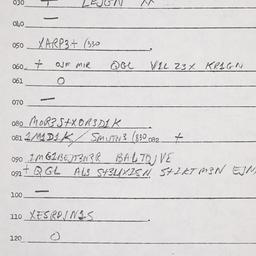 Eastern questionnaire, answ...