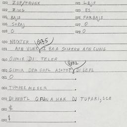 Eastern questionnaire, answ...