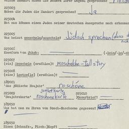 Western questionnaire, answ...