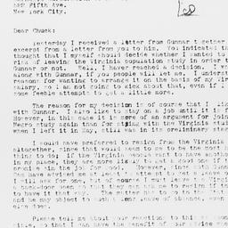 Letter from Richard Sterner...