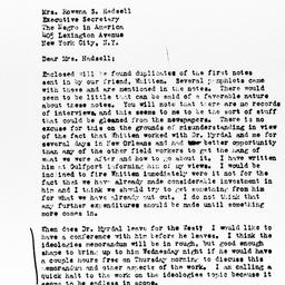 Letter from Ralph J. Bunche...