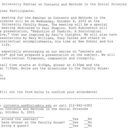 Announcements, 2003-10-03. ...