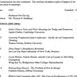 Schedules, Neo-Confucian St...