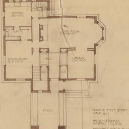 First floor plan, revised