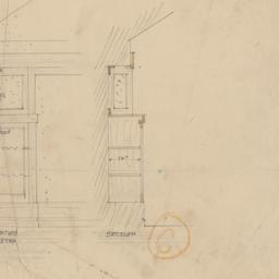 Bookcase elevation, section