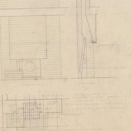 Fireplace plan, section, el...