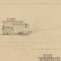 East elevation, section