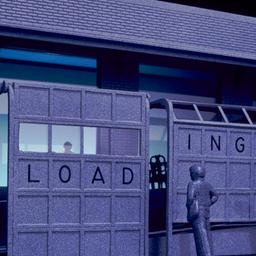 Model, detail of loading do...