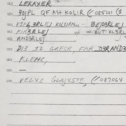 Eastern questionnaire, answ...