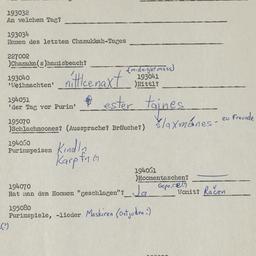 Western questionnaire, answ...