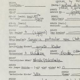 Western questionnaire, answ...