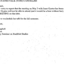 Correspondence, 2002-05-03....