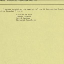 Nominating Committee