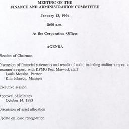 Meeting of the Finance and ...