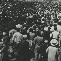 Crowds of demonstrators