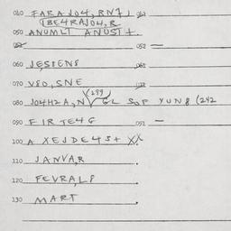 Eastern questionnaire, answ...