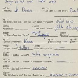 Western questionnaire, answ...