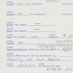 Western questionnaire, answ...