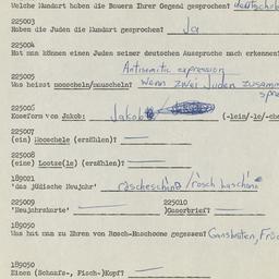 Western questionnaire, answ...
