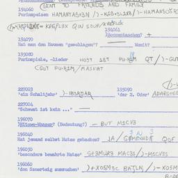 Western questionnaire, answ...
