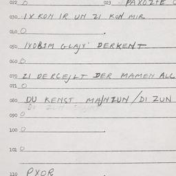 Eastern questionnaire, answ...