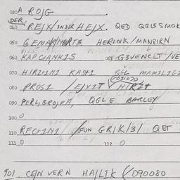 Eastern questionnaire, answ...