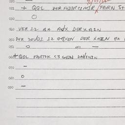 Eastern questionnaire, answ...