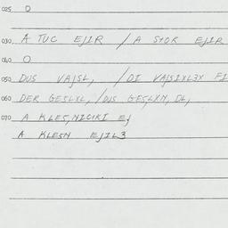 Eastern questionnaire, answ...