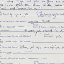 Western questionnaire, answ...