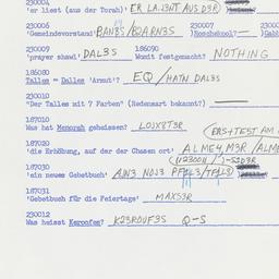 Western questionnaire, answ...
