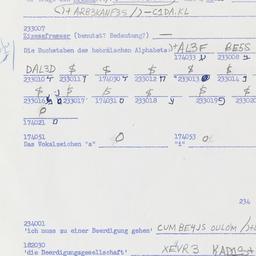 Western questionnaire, answ...