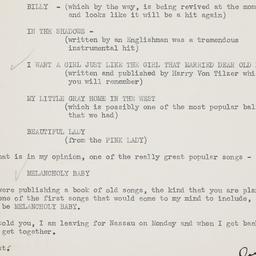 Letter from Irving Berlin t...