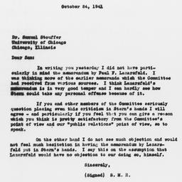 Letter from Shelby M. Harri...