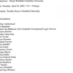 Minutes, 2005-04-26. The Pr...