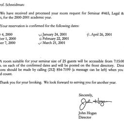 Correspondence, 2001-06-05....