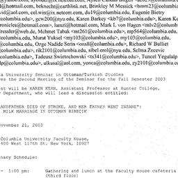 Announcements, 2003-11-21. ...