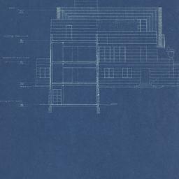 West, east elevations, cros...