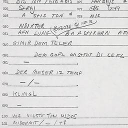 Eastern questionnaire, answ...