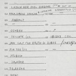 Eastern questionnaire, answ...
