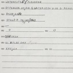 Eastern questionnaire, answ...