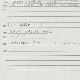 Eastern questionnaire, answ...