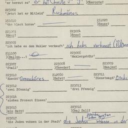 Western questionnaire, answ...