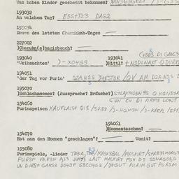 Western questionnaire, answ...