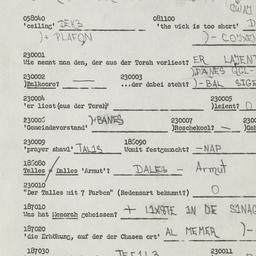 Western questionnaire, answ...