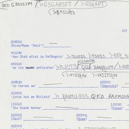 Western questionnaire, answ...
