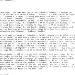 Announcements, 2002-02-01. ...