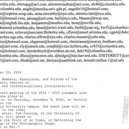 Announcements, 2004-12-09. ...
