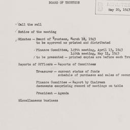 Board Meeting, 5/20/1943