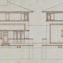 Entrance, side elevations